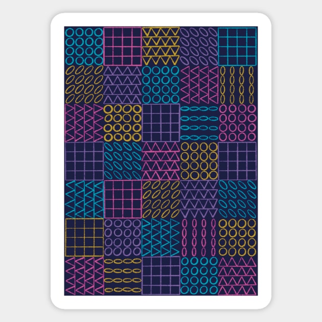 Square Shapes Pattern Sticker by Slepowronski